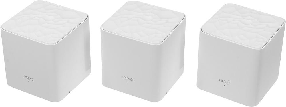 Wi-Fi ������ TENDA Nova MW3,  Wi-Fi 5,  AC1200,  2.4/5���, 1 LAN,  1 WAN/LAN, �����, 3 ��. � ��������� [mw3(3-pack)]