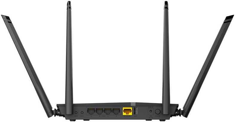 Wi-Fi роутер D-Link DIR-825/RU/R,  AC1200,  черный