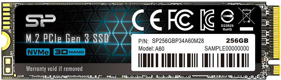 SSD  SILICON POWER M-Series SP256GBP34A60M28 256, M.2 2280, PCI-E x4,  NVMe