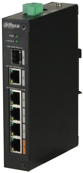  DAHUA DH-PFS3106-4ET-60 4-    PoE,  , 4xRJ45 100Mb PoE, 1xRJ45 1Gb + 1xSFP 1Gb uplink,  60,  6.8 /, MAC- 8