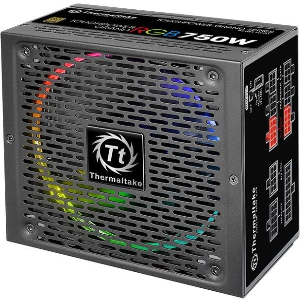   Thermaltake ATX 750W Toughpower Grand RGB Sync 80+ gold (24+4+4pin) APFC 140mm fan color LED 9xSATA Cab Manag RTL