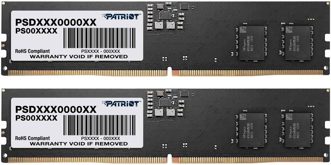   Patriot Signature PSD532G4800K DDR5 -  2x 16 4800, DIMM,  ECC, Ret