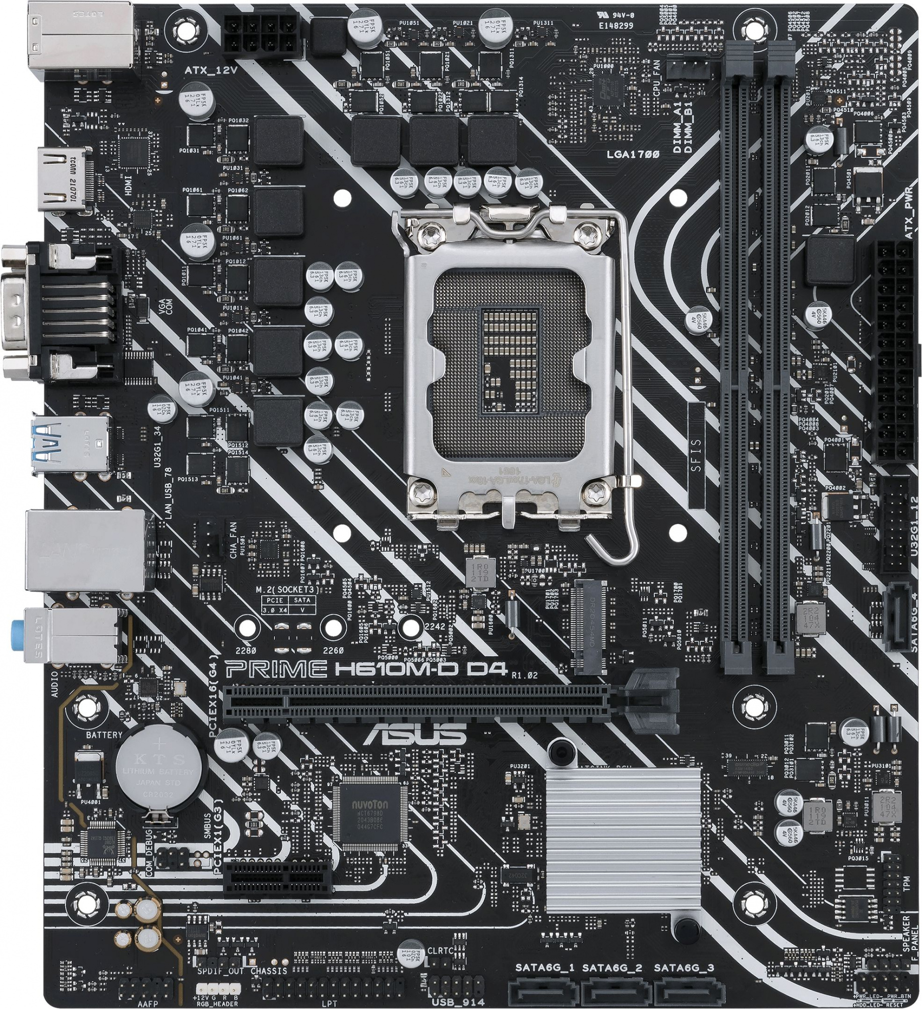   Asus PRIME H610M-D D4 Soc-1700 Intel H610 2xDDR4 mATX AC`97 8ch(7.1) GbLAN+VGA+HDMI