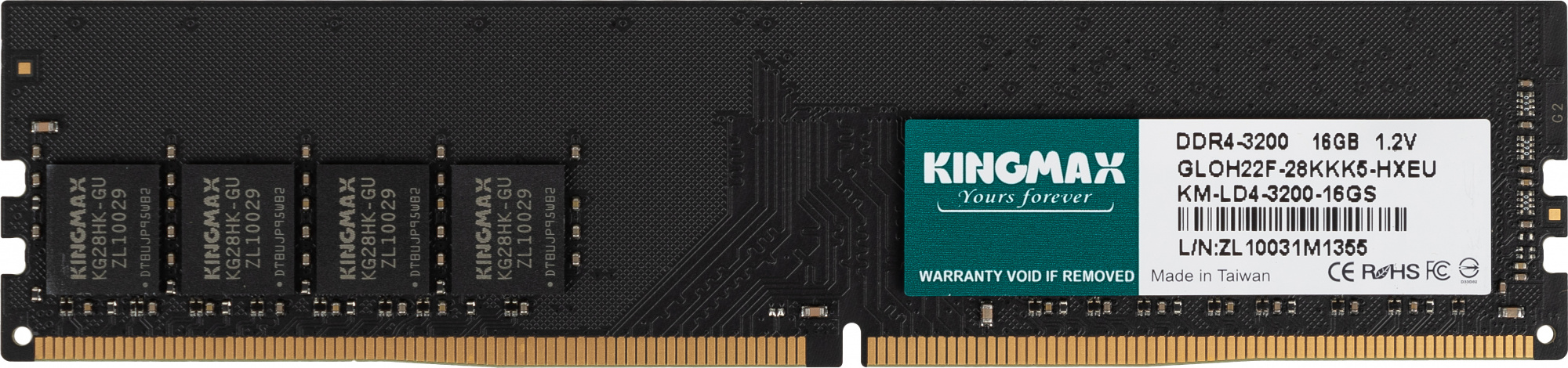   Kingmax DDR4 - 16 3200, DIMM, [KM-LD4-3200-16GS] Ret