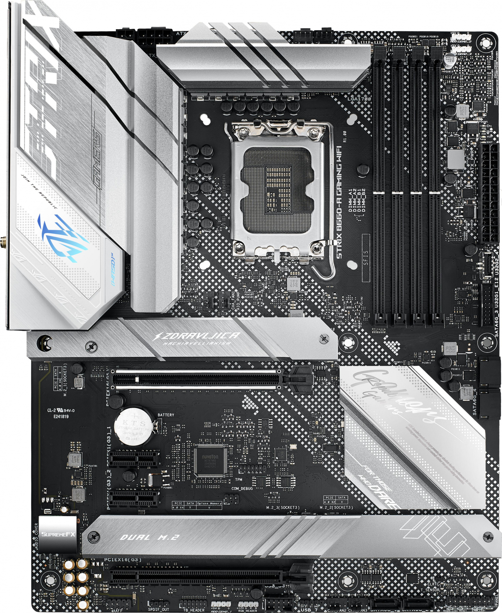   Asus ROG STRIX B660-A GAMING WIFI, Soc-1700, Intel B660, 4xDDR5, [90MB1B00-M1EAY0]