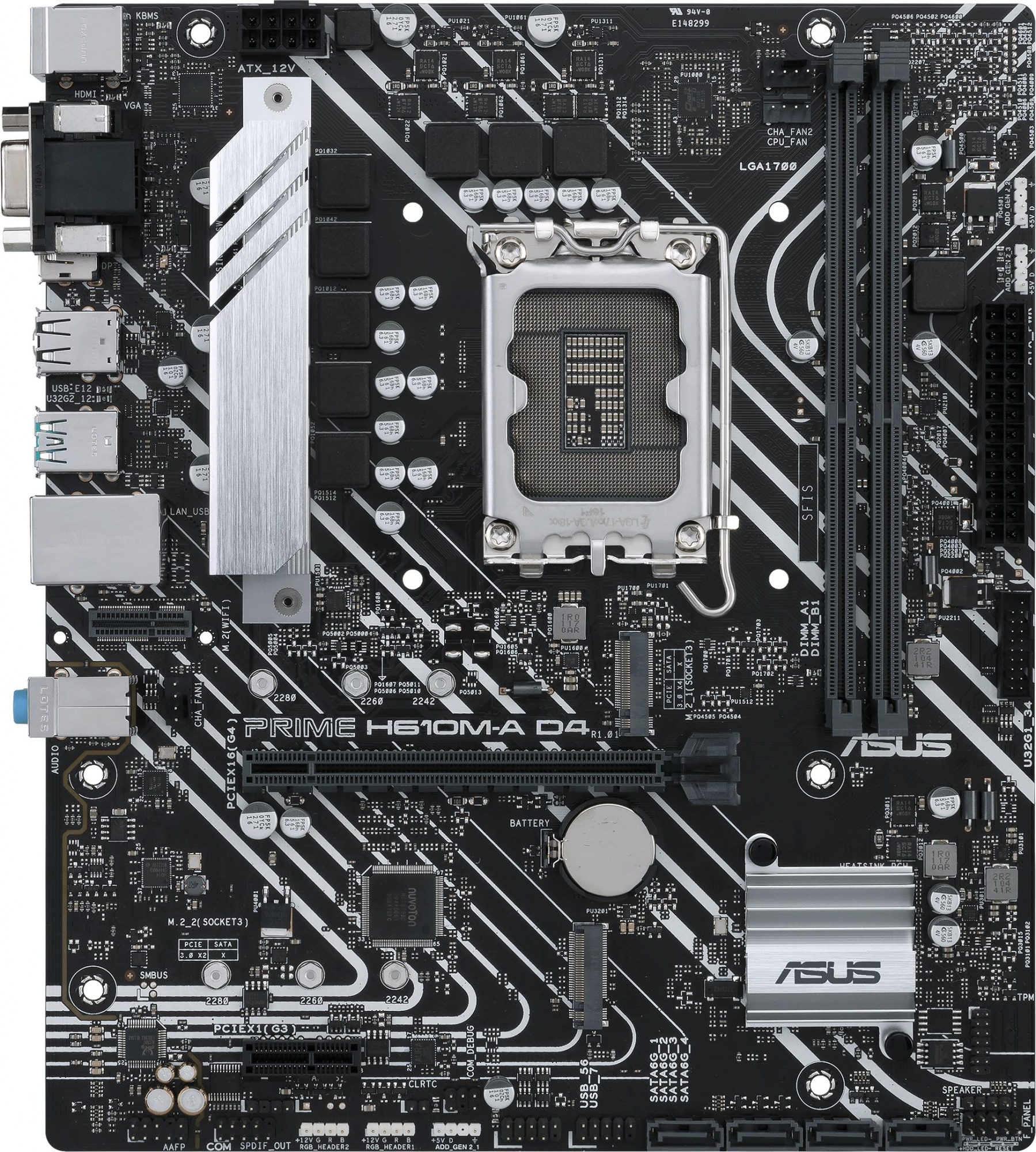   Asus PRIME H610M-A D4-CSM Soc-1700 Intel H610 2xDDR4 mATX AC`97 8ch(7.1) GbLAN+VGA+HDMI+DP