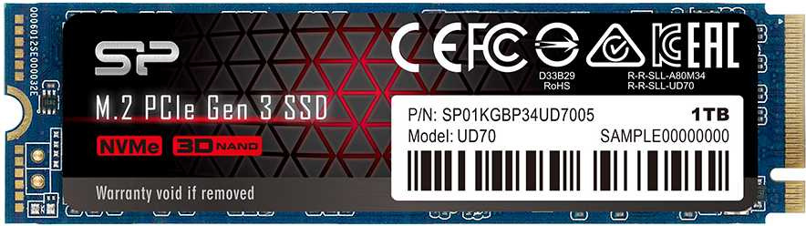 SSD  Silicon Power M-Series UD80 SP01KGBP34UD8005 1, M.2 2280, PCI-E x4,  NVMe