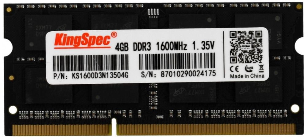   KINGSPEC KS1600D3N13504G DDR3L -  1x 4 1600,   (SO-DIMM),  Ret [KS1600D3N13504G]