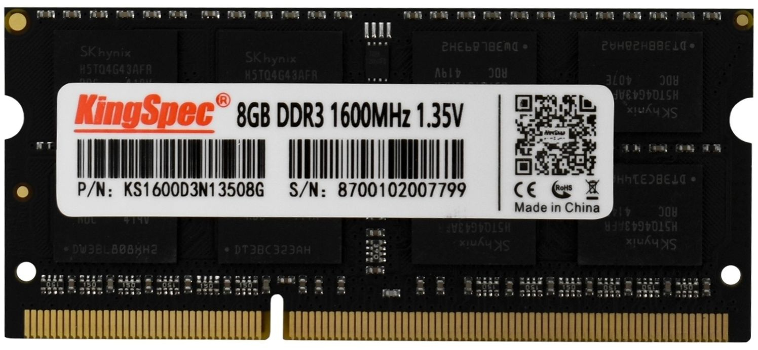   KINGSPEC KS1600D3N13508G DDR3L -  1x 8 1600,   (SO-DIMM),  Ret [KS1600D3N13508G]