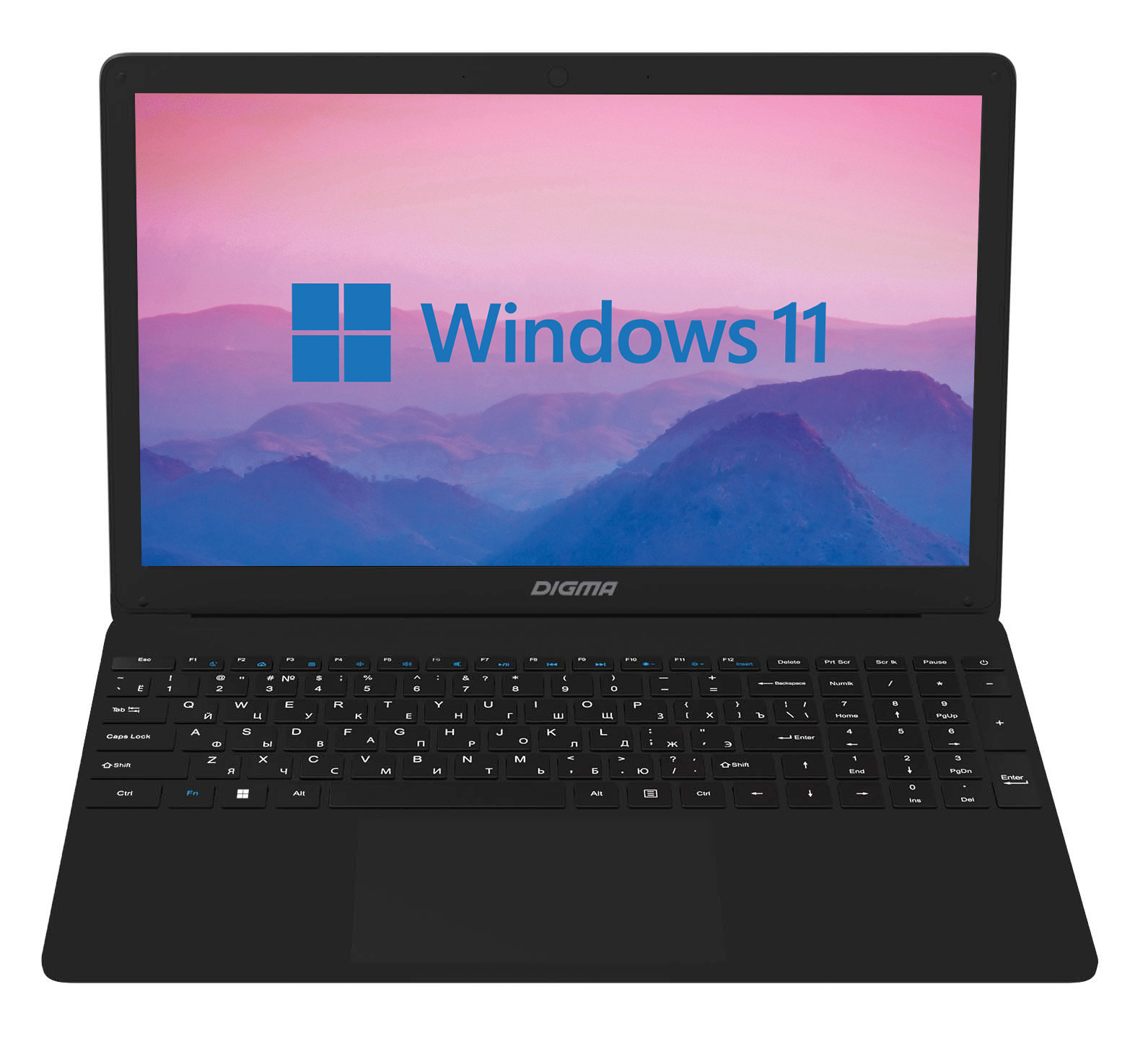 Ноутбук Digma EVE 15 P417, 15.6,  IPS, Intel Celeron N4000  1.1ГГц, 8ГБ, 256ГБ SSD,  Intel HD Graphics  600, Windows 11 Home, черный [ncn158cxw01]