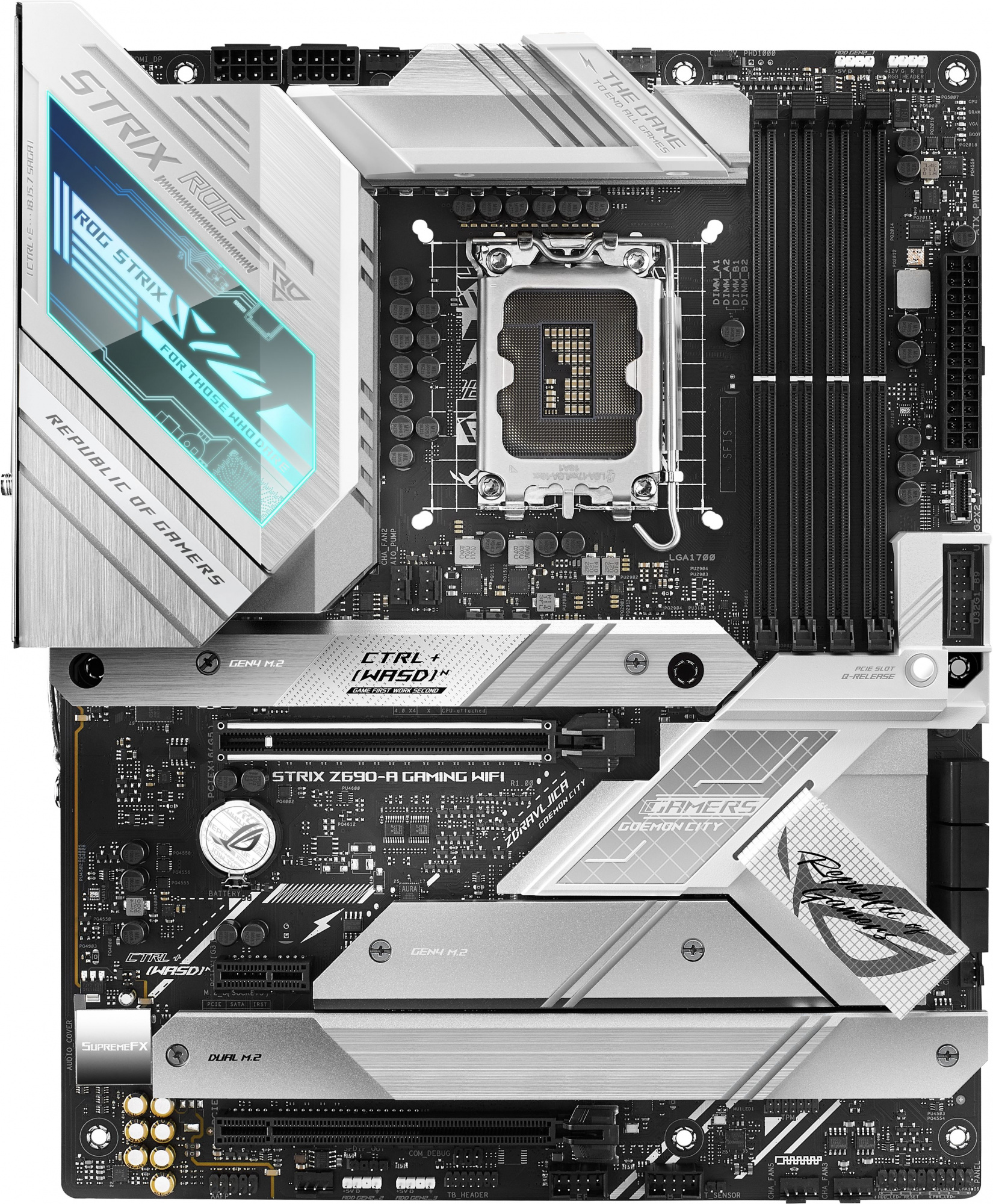   Asus ROG STRIX Z690-A GAMING WIFI Soc-1700 Intel Z690 4xDDR5 ATX AC`97 8ch(7.1) 2.5Gg RAID+HDMI+DP