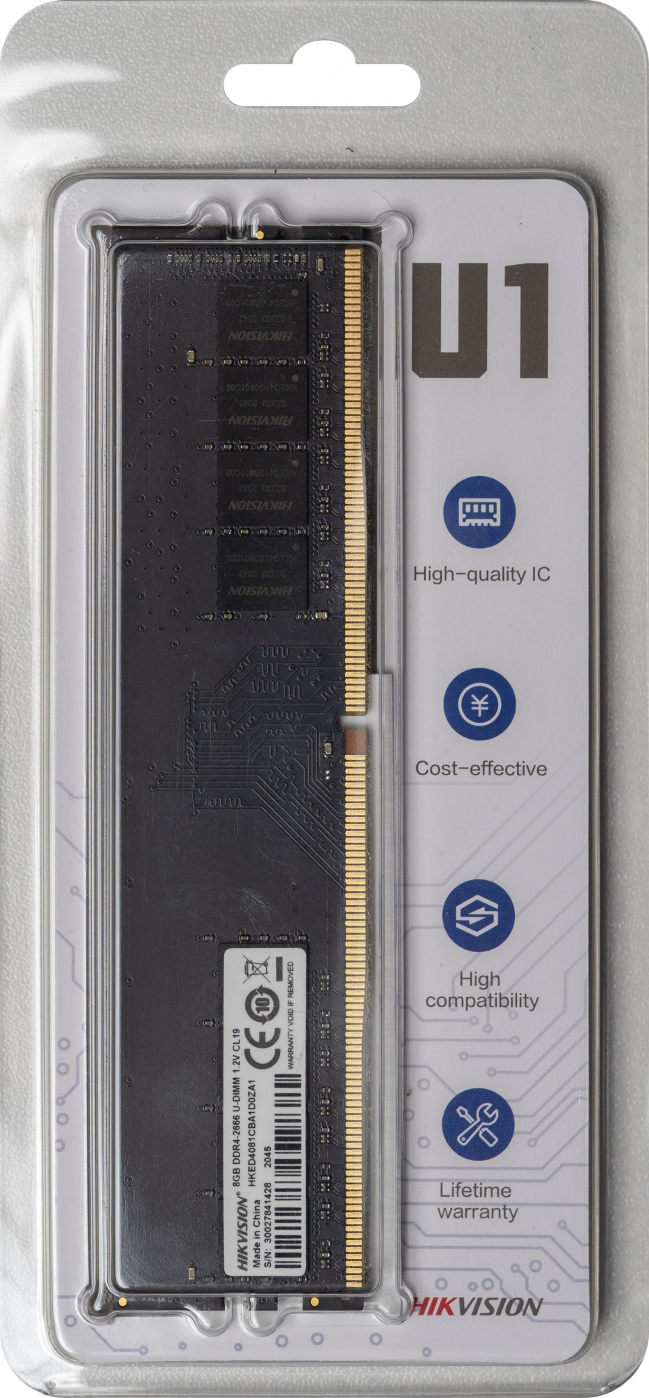   Hikvision KED4081CBA1D0ZA1/8G DDR4 -  8 2666, DIMM,  Ret