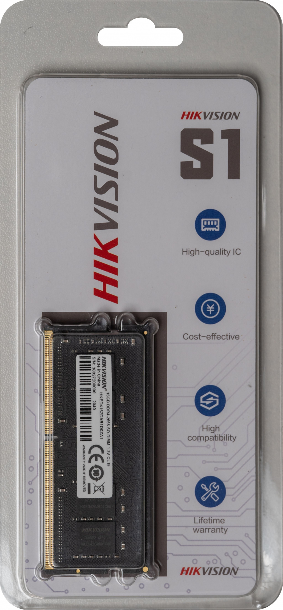   Hikvision KED4162DAB1D0ZA1 16G DDR4 -  1x 16 2666,   (SO-DIMM),  Ret
