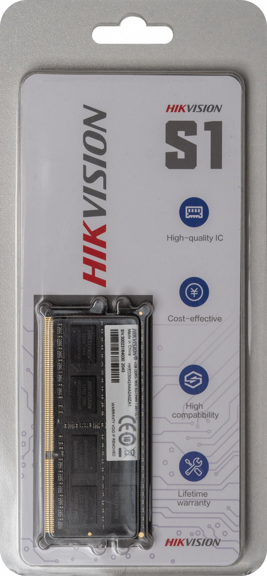  Hikvision HKED3042AAA2A0ZA1/4G DDR3L -  1x 4 1600,   (SO-DIMM),  Ret [HKED3042AAA2A0ZA1/4G]
