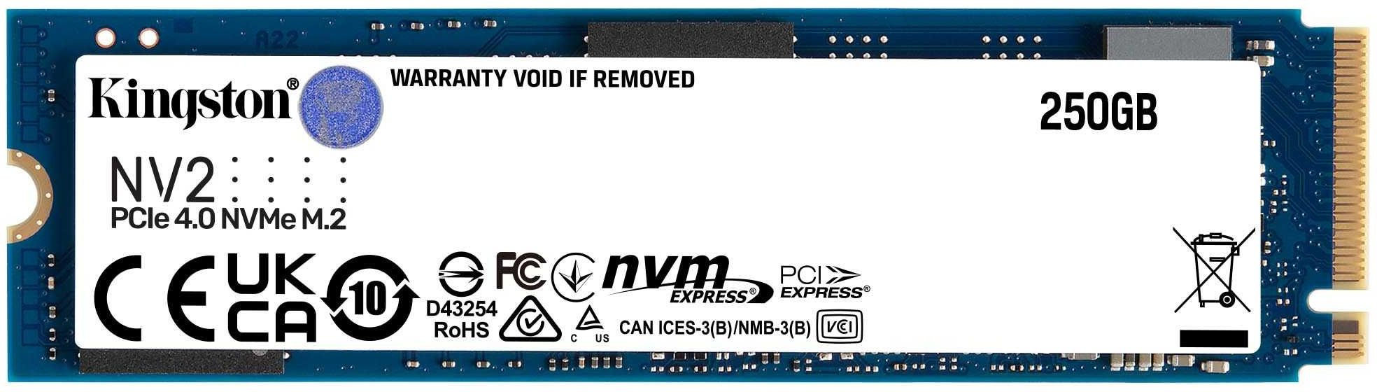SSD  Kingston NV2 SNV2S/250G 250, M.2 2280, PCI-E 4.0 x4,  NVMe