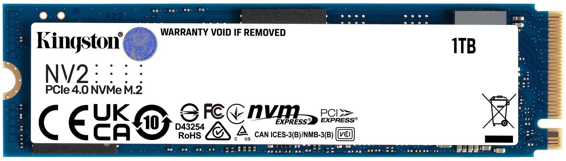 SSD  Kingston NV2 SNV2S/1000G 1, M.2 2280, PCI-E 4.0 x4,  NVMe