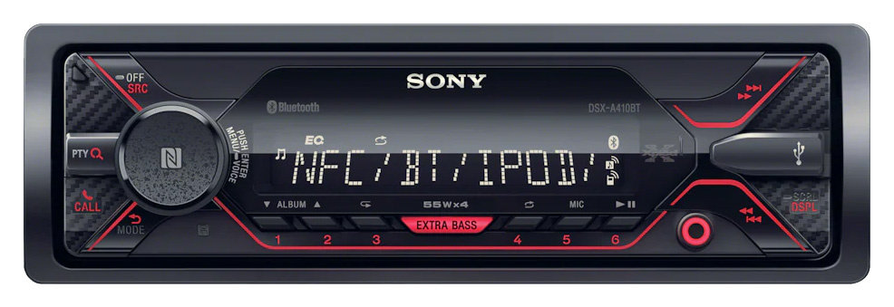  Sony DSX-A410BT 1DIN 4x55 v3.0 RDS