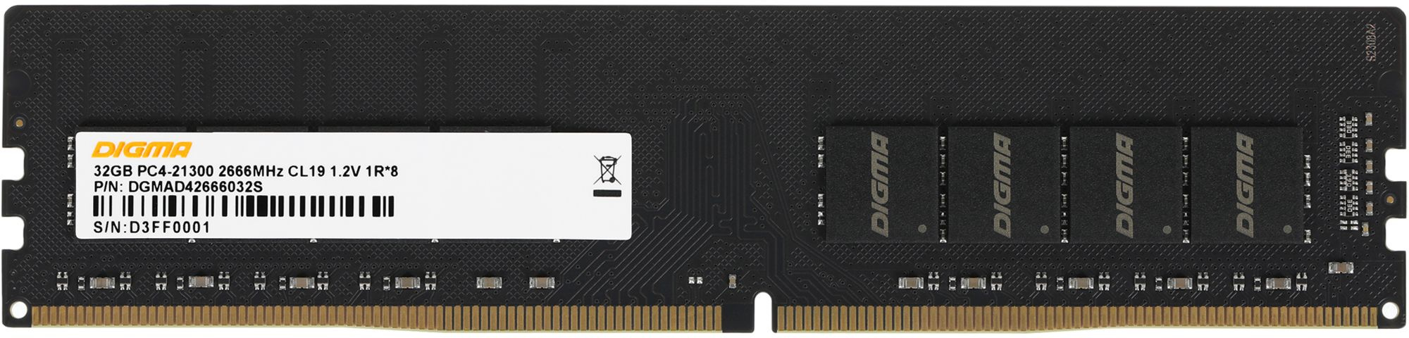   Digma DGMAD42666032S DDR4 -  1x 32 2666, DIMM,  Ret
