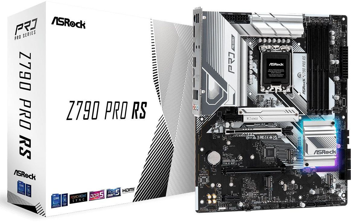   Asrock Z790 PRO RS Soc-1700 Intel Z790 4xDDR5 ATX AC`97 8ch(7.1) 2.5Gg RAID+HDMI+DP