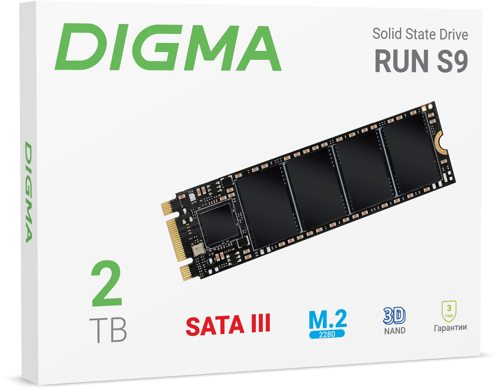 SSD  Digma Run S9 DGSR1002TS93T 2, M.2 2280, SATA III,  M.2,  rtl [DGSR1002TS93T]