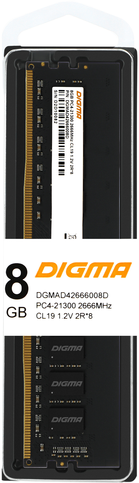   Digma DGMAD42666008D DDR4 -  1x 8 2666, DIMM,  Ret