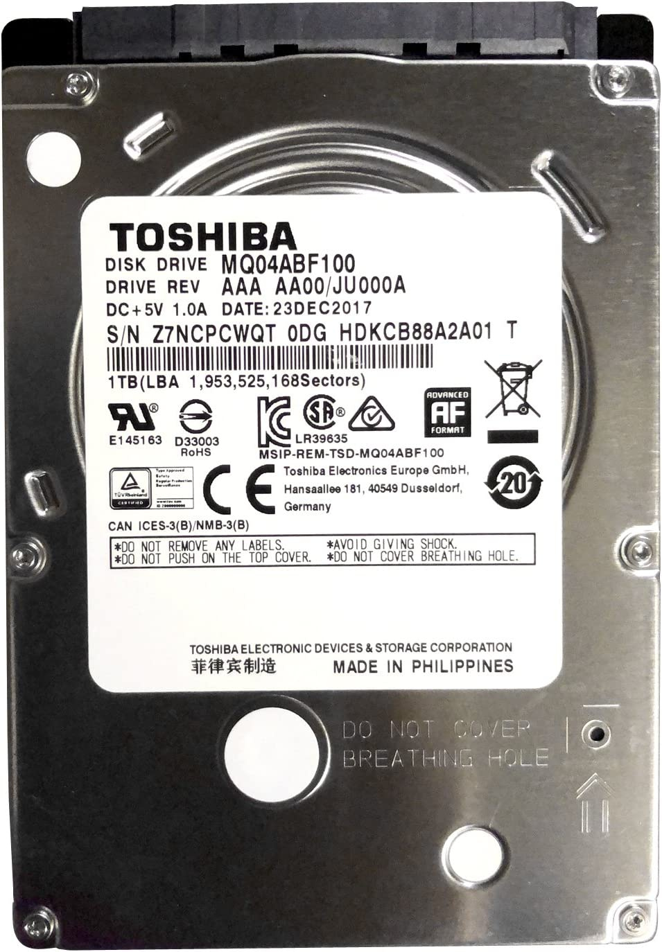   Toshiba MQ04 MQ04ABF100,  1,  HDD,  SATA III,  2.5
