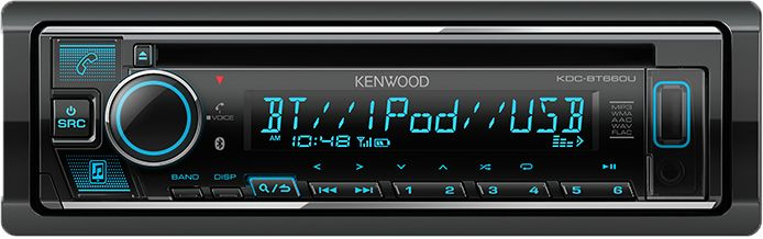  Kenwood KDC-BT660U 1DIN 4x45 v4.2 DSP 3 RDS