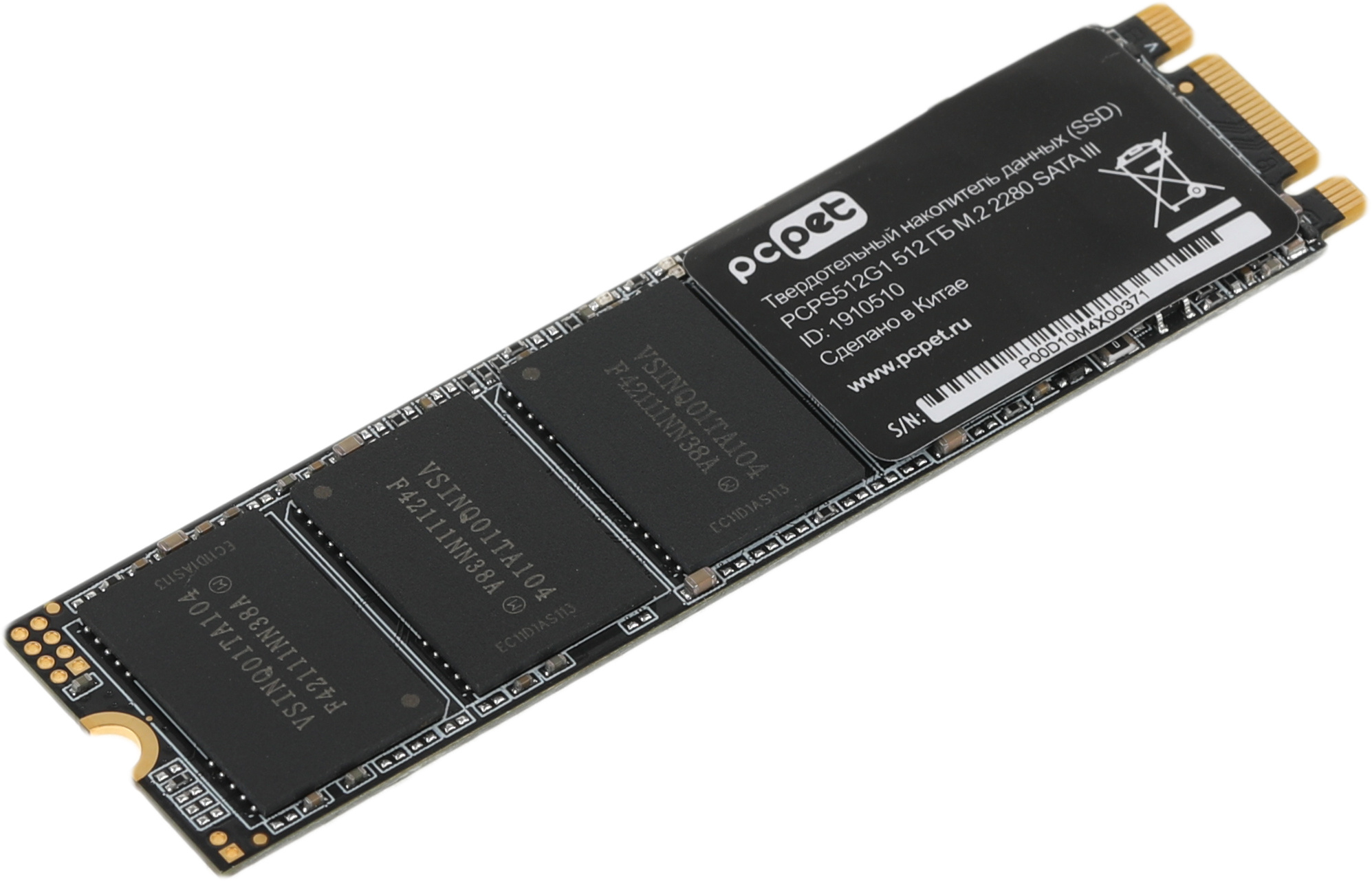 SSD  PC PET PCPS512G1 512, M.2 2280, SATA III,  M.2,  oem