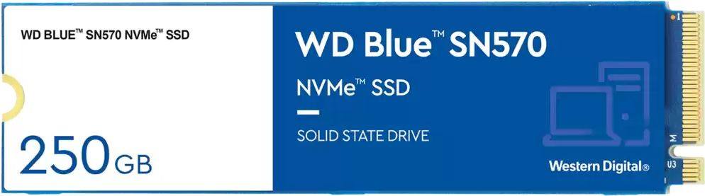 SSD жесткий диск M,2 2280 250GB BLUE WDS250G3B0C WDC