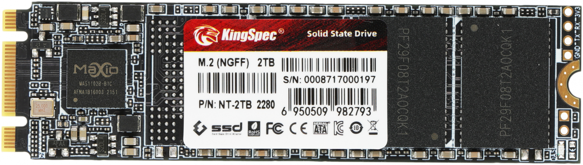 SSD  KINGSPEC NT-2TB 2, M.2 2280, SATA III,  M.2