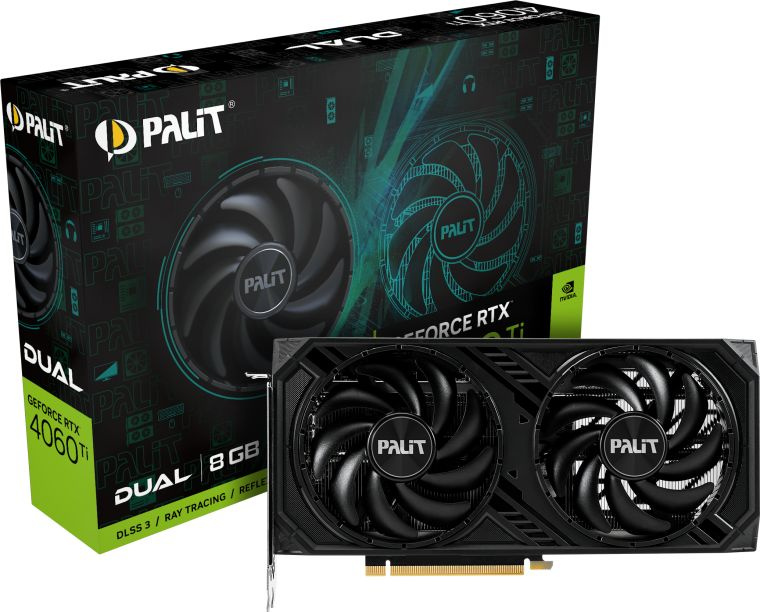  Palit NVIDIA  GeForce RTX 4060TI RTX4060TI DUAL 8 GDDR6, Ret [ne6406t019p1-1060d]