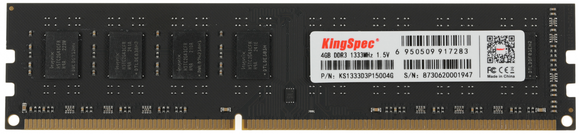   KINGSPEC KS1333D3P15004G DDR3 -  1x 4 1333, DIMM,  Ret [KS1333D3P15004G]