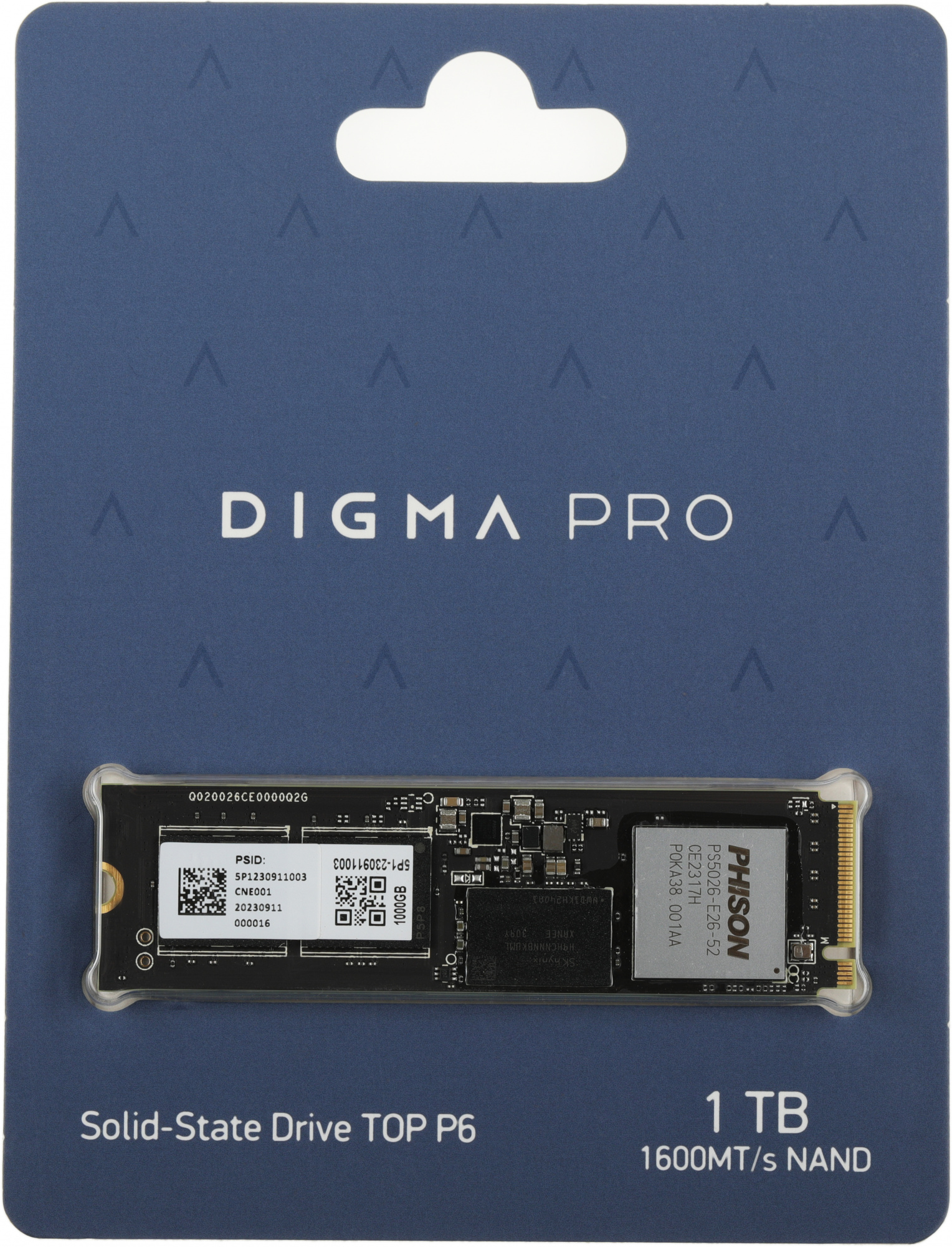 SSD  Digma Pro Top P6 DGPST5001TP6T6 1, M.2 2280, PCIe 5.0 x4,  NVMe,  M.2,  rtl