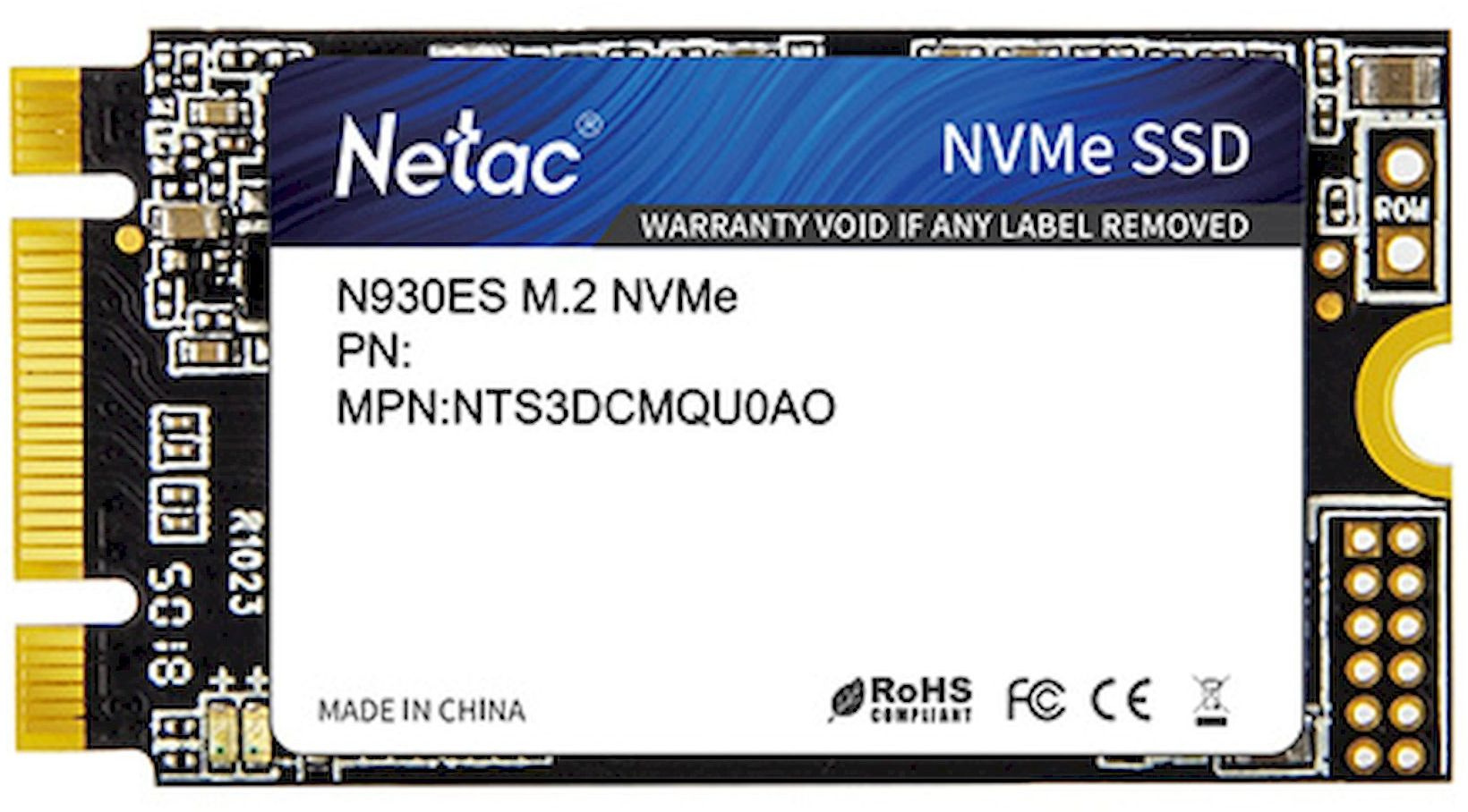 SSD ���������� NETAC N930ES NT01N930ES-128G-E2X 128��, M.2 2242, PCIe 3.0 x2,  NVMe,  M.2,  rtl [NT01N930ES-128G-E2X]
