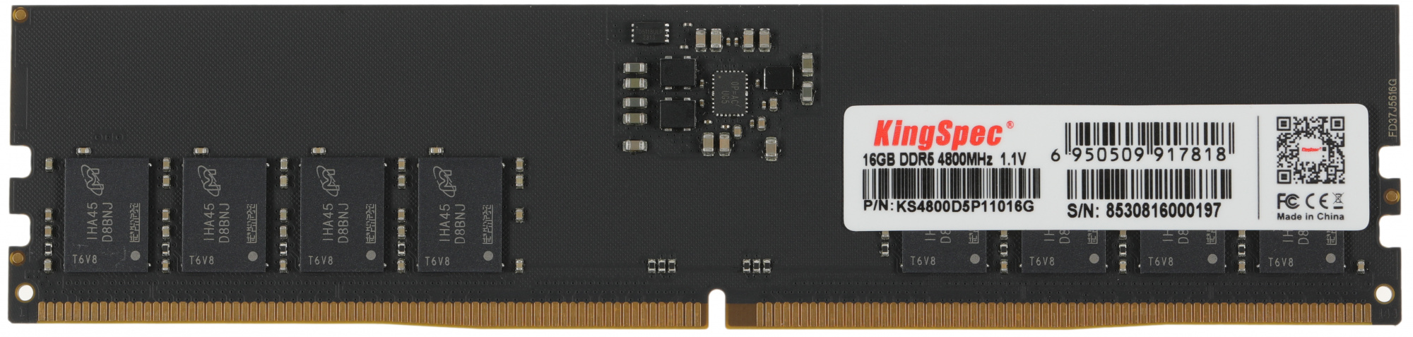   KINGSPEC KS4800D5P11016G DDR5 -  1x 16 4800, DIMM,  Ret