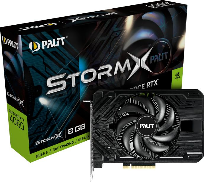  Palit NVIDIA  GeForce RTX 4060 RTX4060 STORMX 8 StormX, GDDR6, Ret [ne64060019p1-1070f]