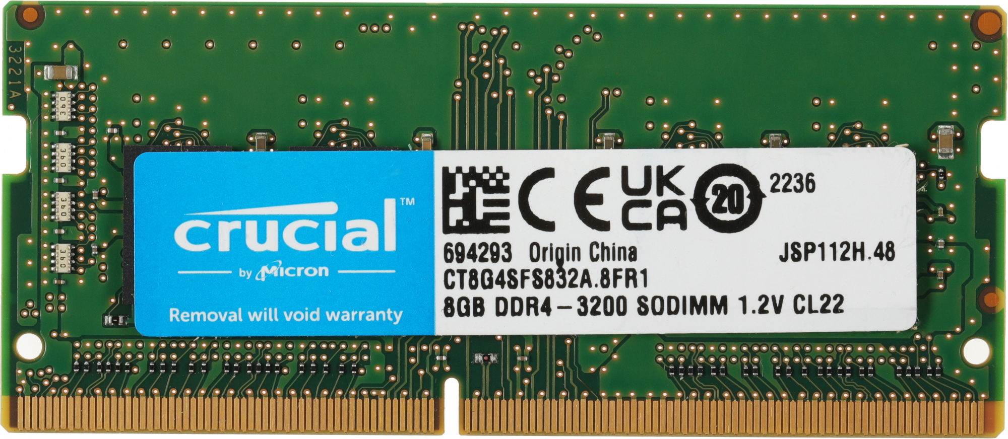   Crucial CT8G4SFS832A DDR4 -  1x 8 3200,   (SO-DIMM),  Ret