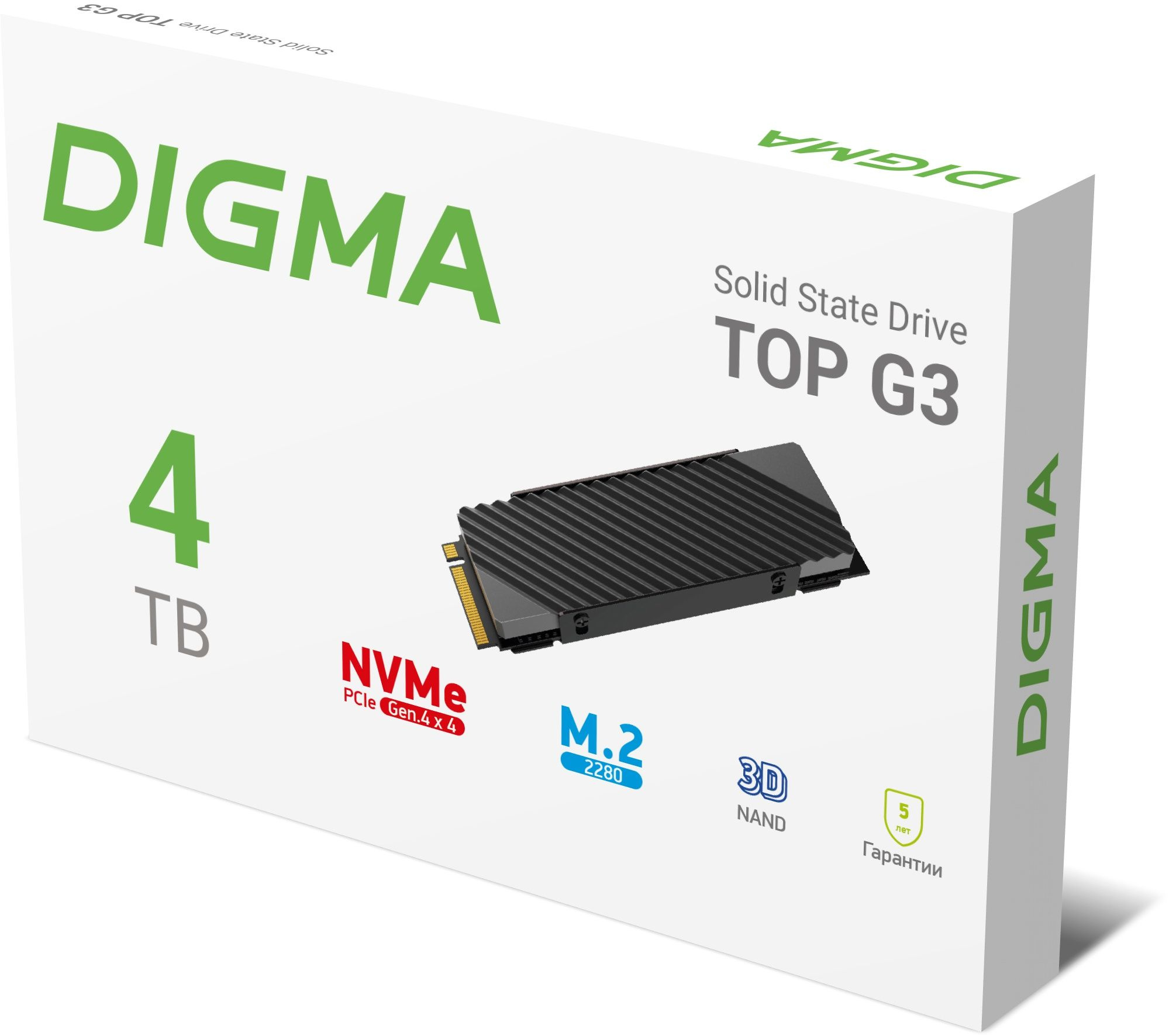 SSD  Digma Top G3 DGST4004TG33T 4, M.2 2280, PCIe 4.0 x4,  NVMe,  M.2,  rtl