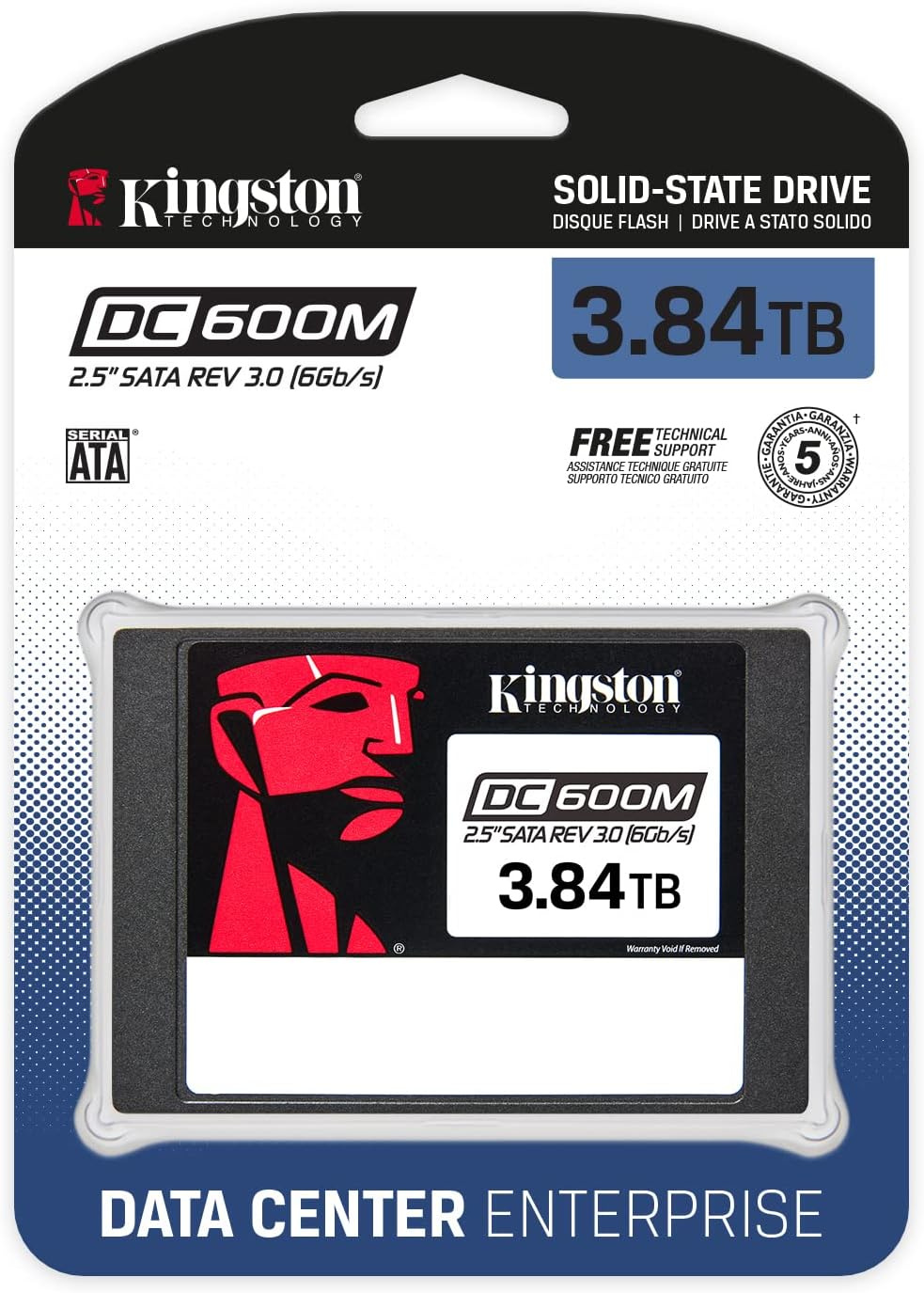 SSD  Kingston DC600M SEDC600M/3840G 3.8, 2.5, SATA III,  SATA