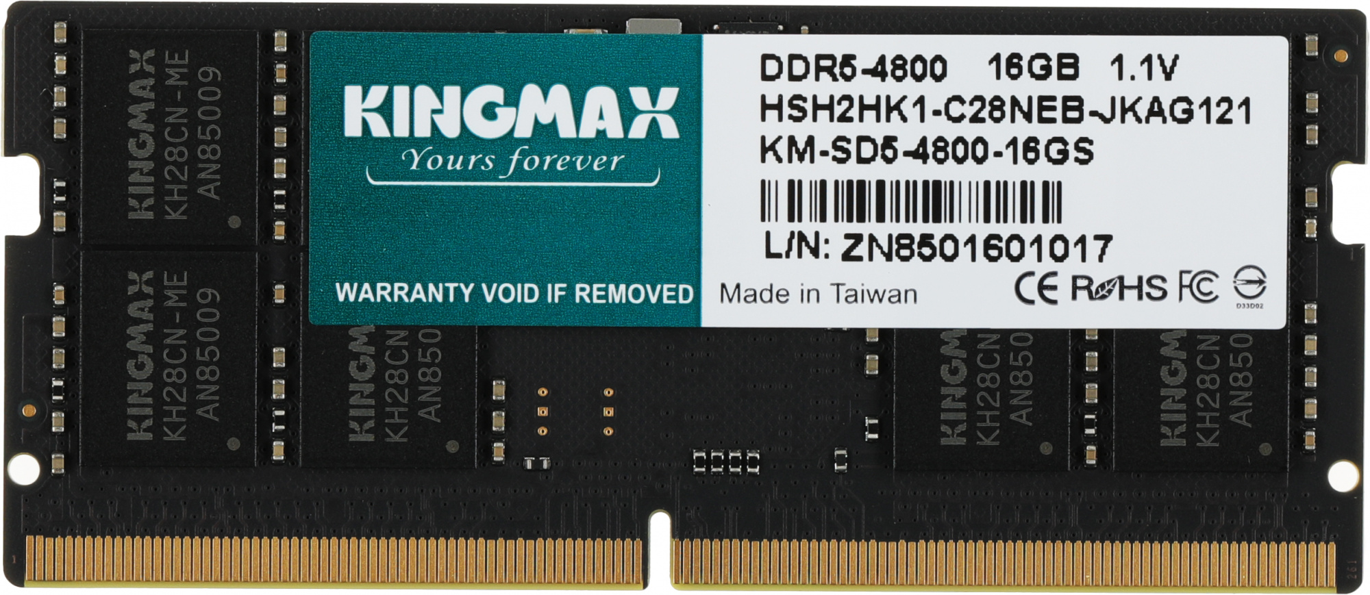   Kingmax KM-SD5-4800-16GS DDR5 -  1x 16 4800,   (SO-DIMM),  Ret