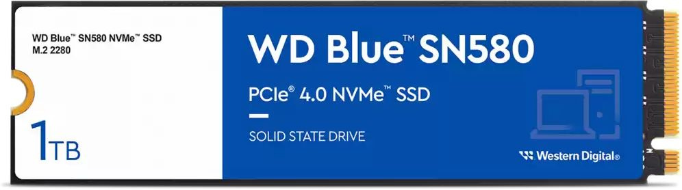SSD  WD Blue SN580 WDS100T3B0E 1, M.2 2280, PCIe 4.0 x4,  NVMe,  M.2