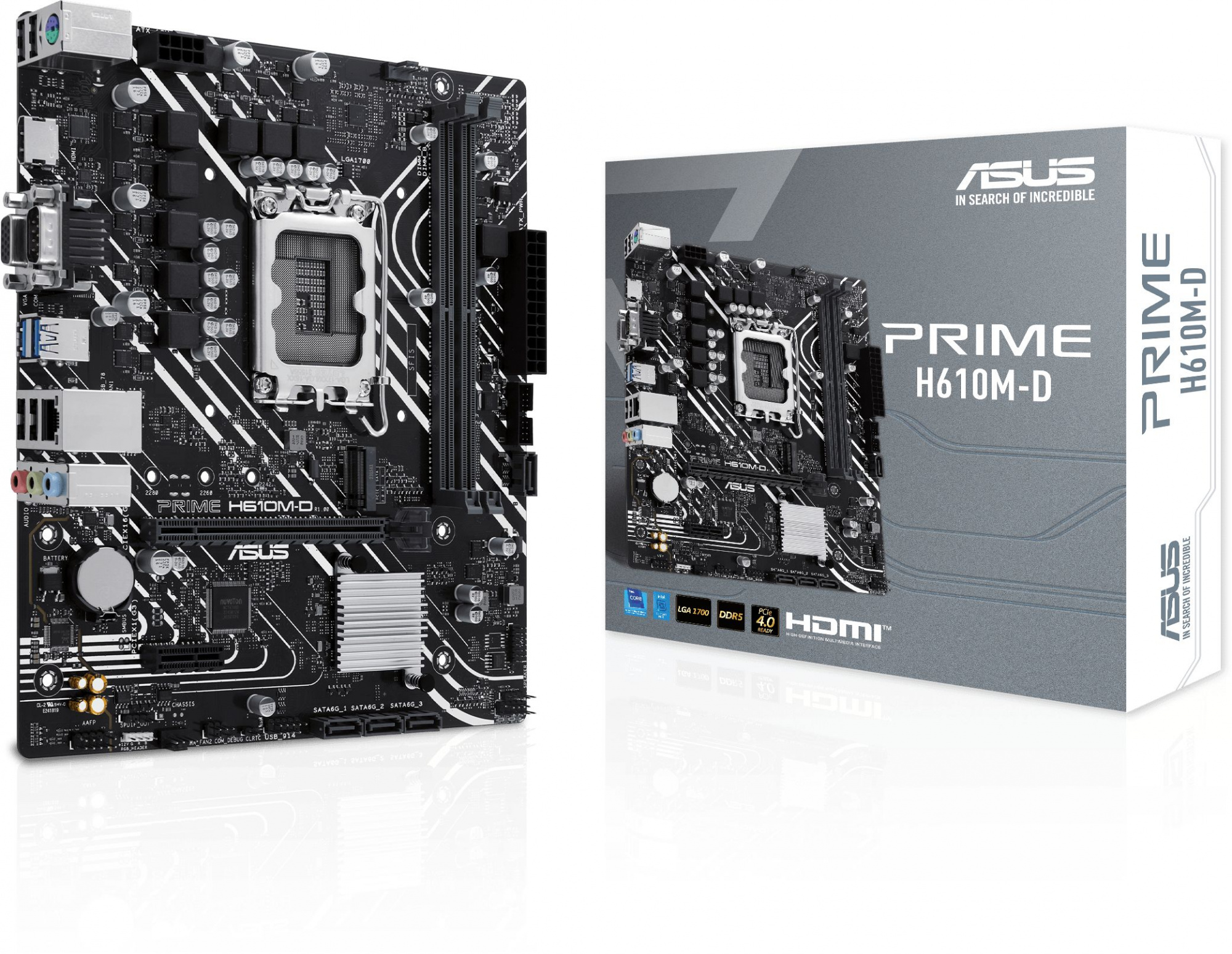   ASUS PRIME H610M-D, LGA 1700, Intel H610, mATX, Ret