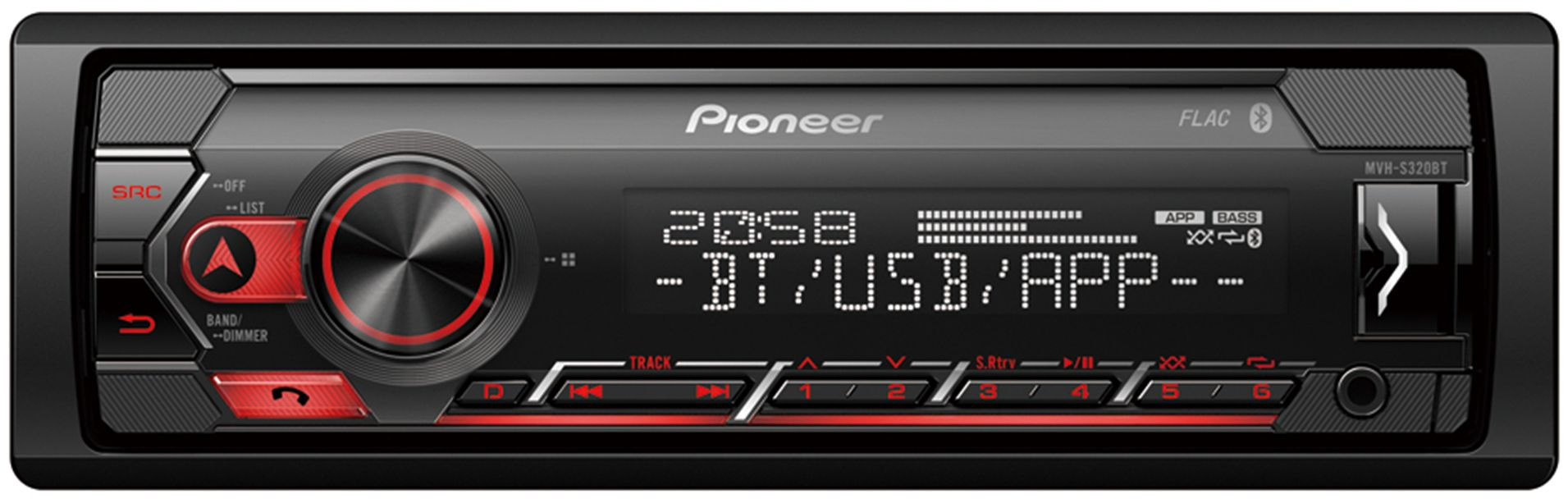  Pioneer MVH-S320BT 1DIN 4x50 AUX DSP 2 RDS