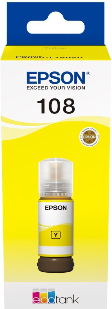 ������� Epson 108 C13T09C44A, EcoTank Ink ��� Epson L8050/L18050, Yellow 70ml
