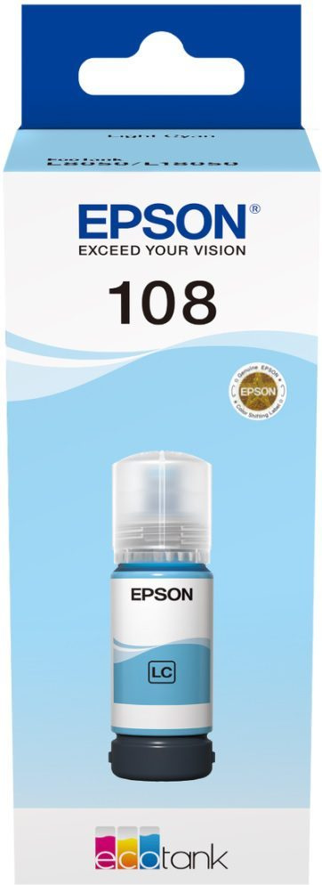 ������� Epson 108 C13T09C54A, EcoTank Ink ��� Epson L8050/L18050, Light Cyan 70ml