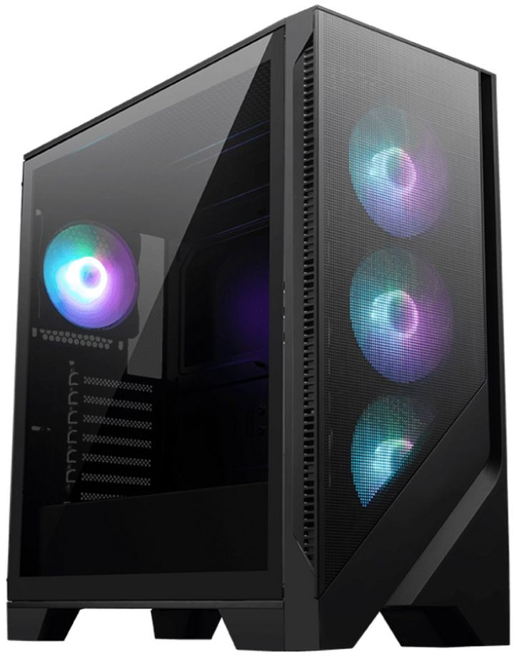  MSI MAG FORGE 320A AirFlow Mid-Tower, ATX, 2xUSB 3.2, Audio I/O, 4x120mm ARGB Fan PWM  ARGB Control Board, Tempered Glass Window