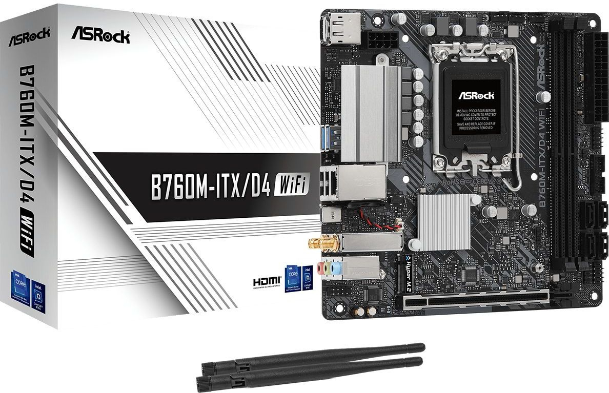  ASROCK B760M-ITX/D4 WIFI, LGA 1700, Intel B760, mini-ITX, Ret