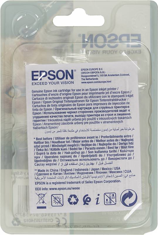 Картридж Epson T1281 C13T12814012 черный (5.9мл) для Epson S22/SX125