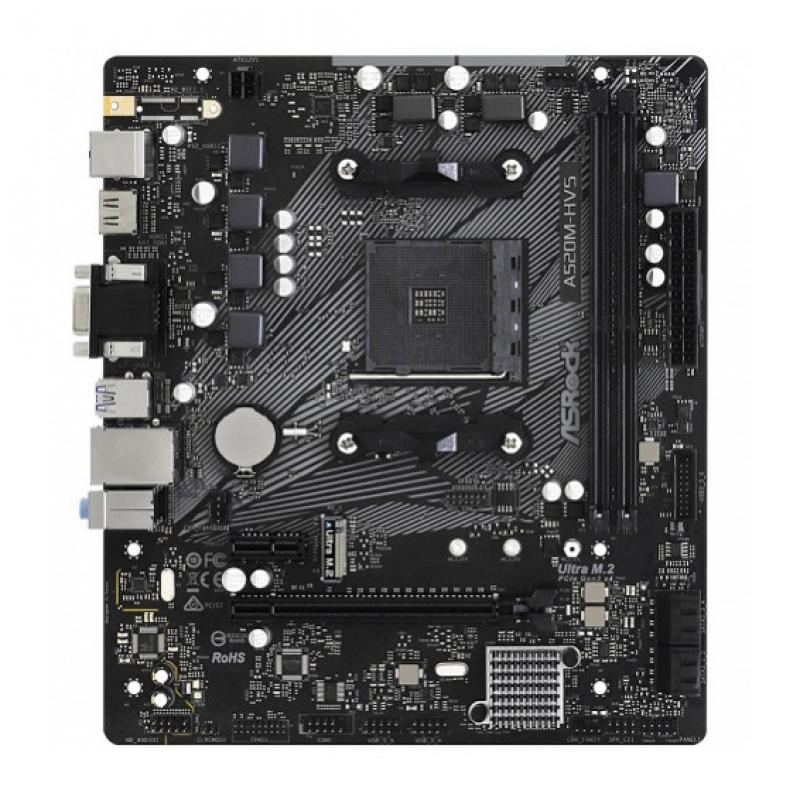   ASROCK A520M-HVS, SocketAM4, AMD A520, mATX, Ret [A520M-HVS]