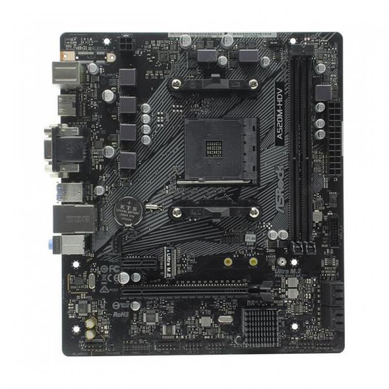   ASROCK A520M-HDV, SocketAM4, AMD A520, mATX, Ret [A520M-HDV]